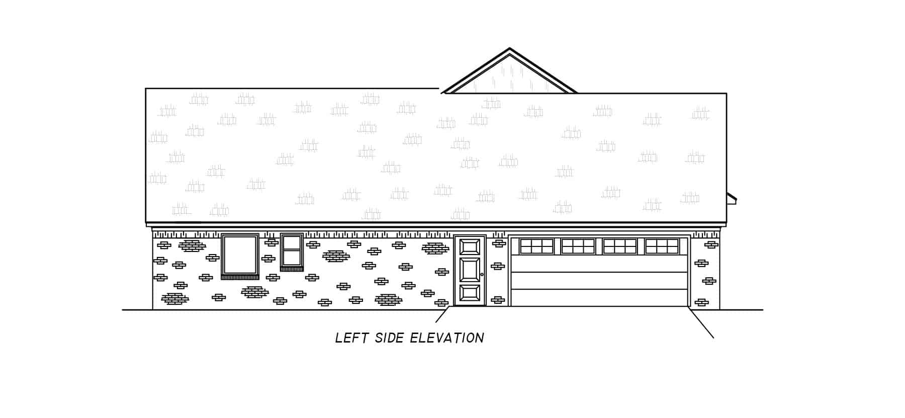 Home Plan Left Elevation of this 3-Bedroom,2166 Sq Ft Plan -140-1134