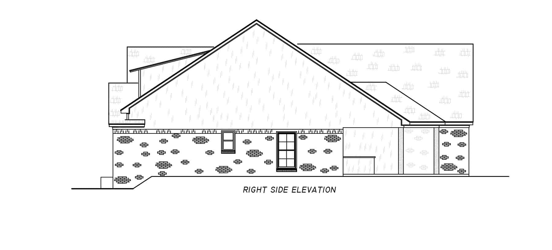 Home Plan Right Elevation of this 3-Bedroom,2166 Sq Ft Plan -140-1134