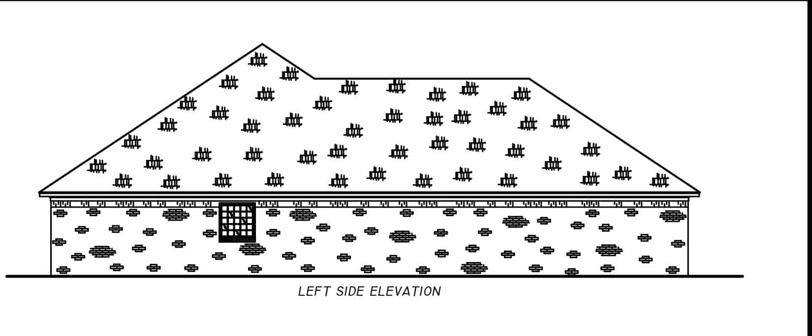 Home Plan Left Elevation of this 4-Bedroom,2322 Sq Ft Plan -140-1135