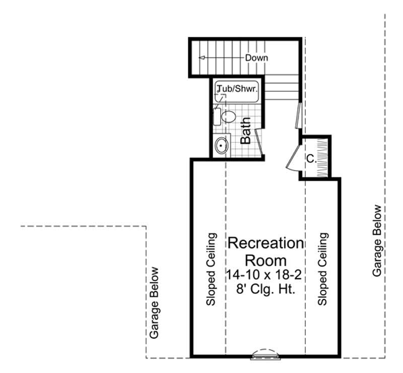Bonus Room of Country Plan #141-1005