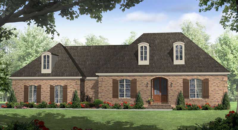 Front elevation of Country home (ThePlanCollection: House Plan #141-1006)