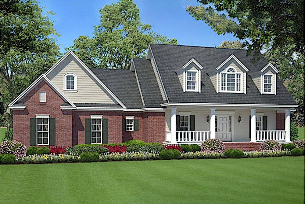 Country home plan (ThePlanCollection: House Plan #141-1007)