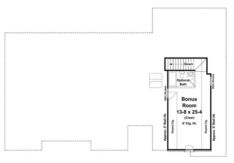 Floor Plan Second Story of Country Plan #141-1011