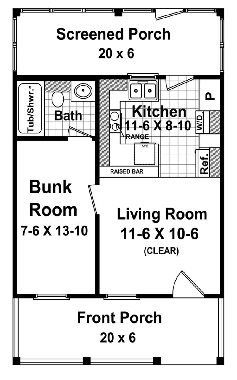 Floor Plan First Story of Country Plan #141-1015