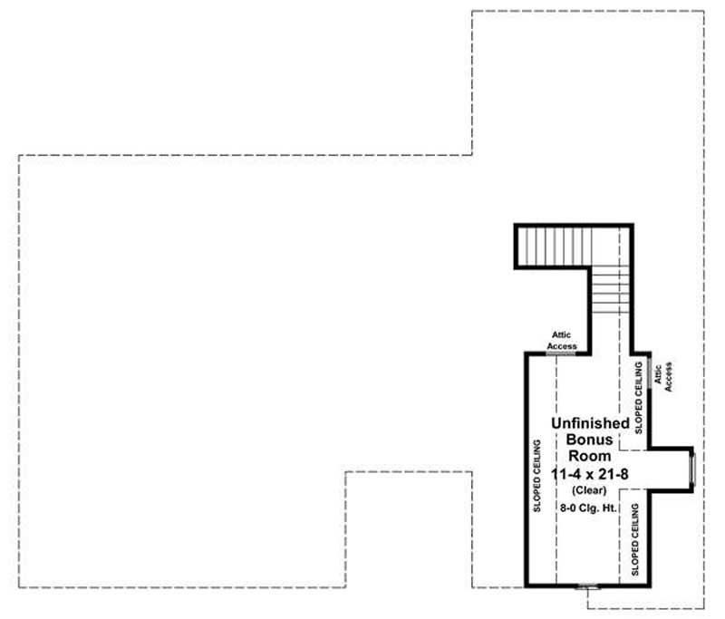 Floor Plan Second Story of Country Plan #141-1017