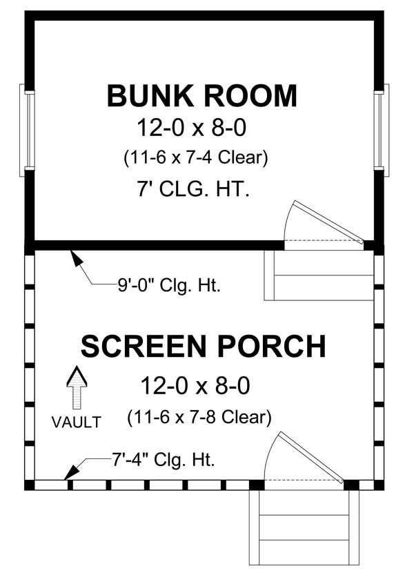 Floor Plan First Story of Vacation Homes Plan #141-1019