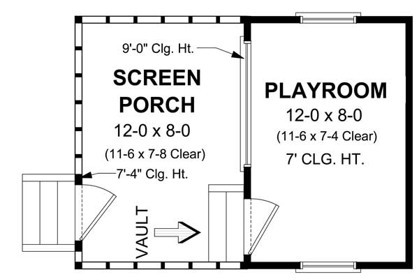 Floor Plan First Story of Specialty Plan #141-1021