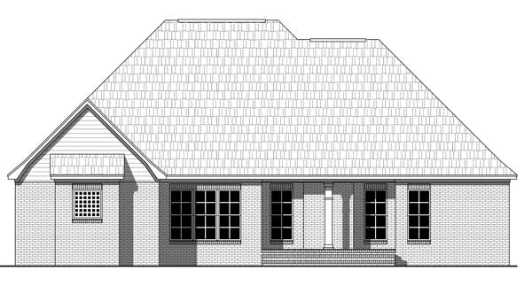 Home Plan Rear Elevation of this 3-Bedroom,1806 Sq Ft Plan -141-1022