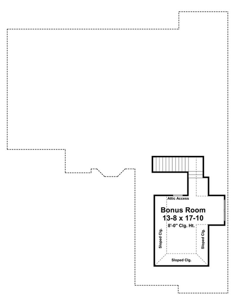 Floor Plan Second Story of Country Plan #141-1029
