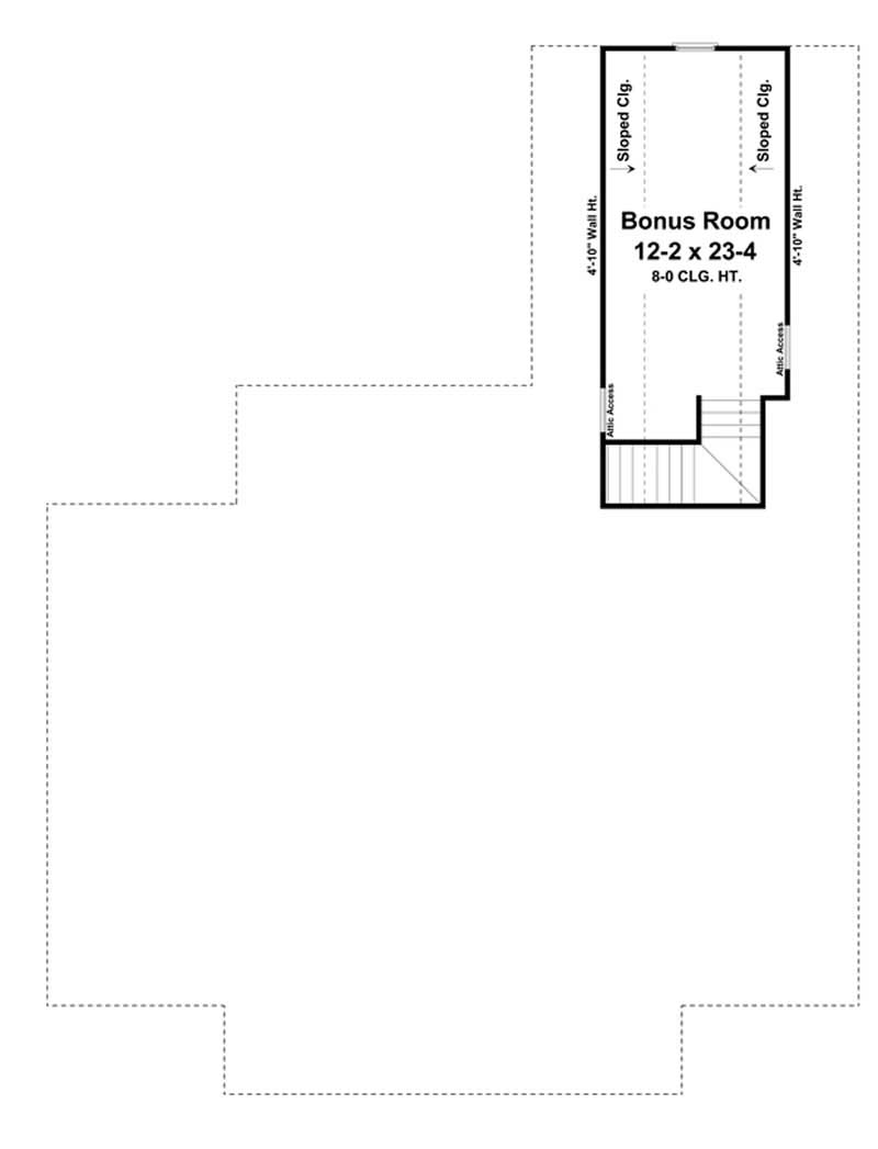 Floor Plan Second Story of Country Plan #141-1032