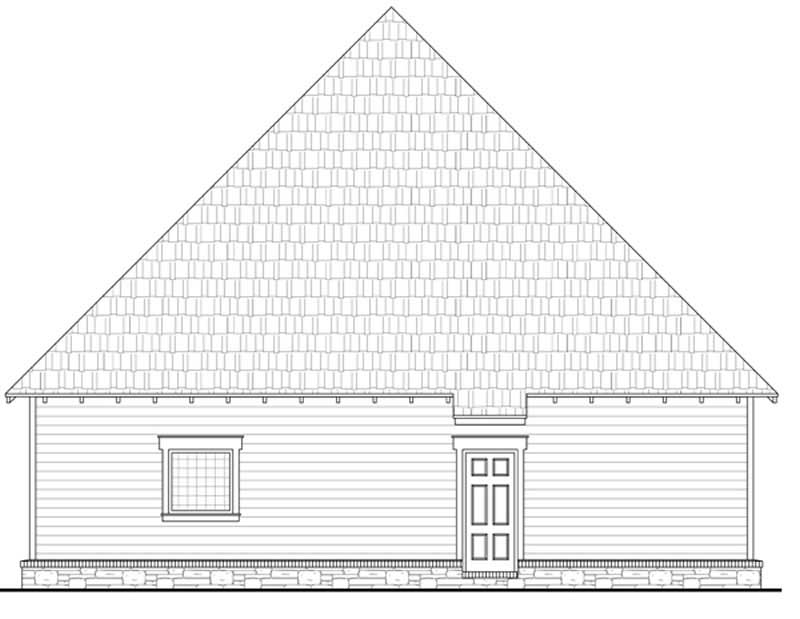 Home Plan Rear Elevation of this 3-Bedroom,1802 Sq Ft Plan -141-1034