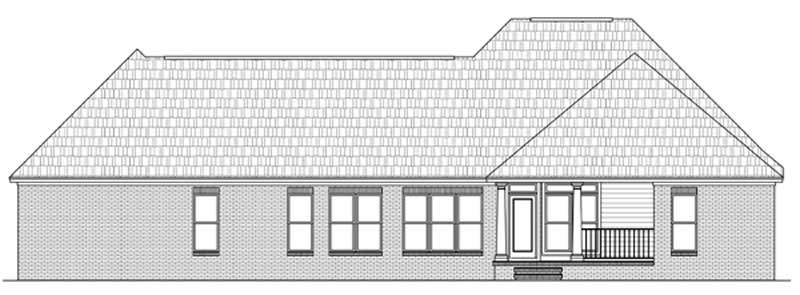 Home Plan Rear Elevation of this 3-Bedroom,2024 Sq Ft Plan -141-1037