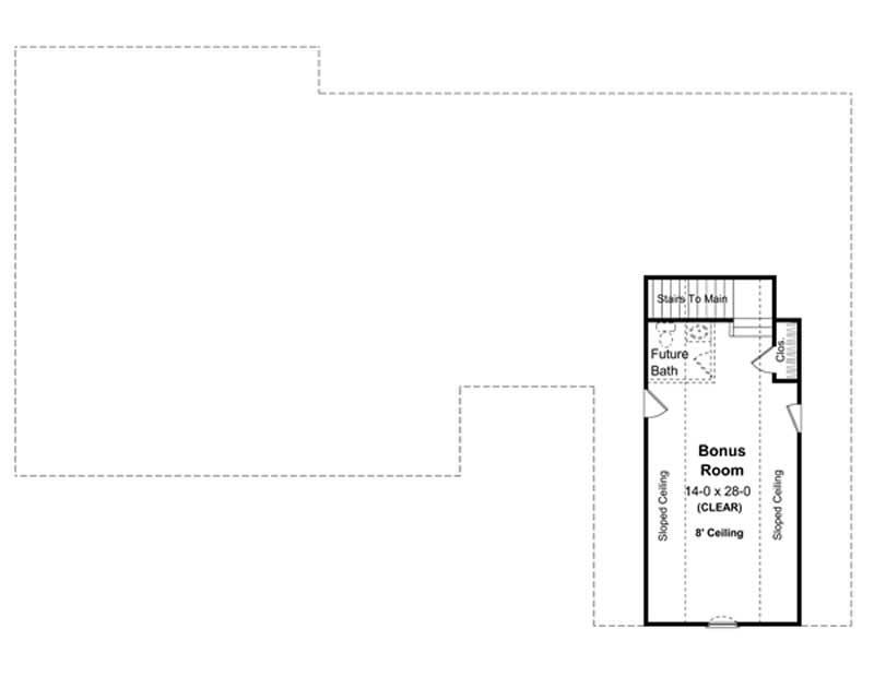 Floor Plan Second Story of Country Plan #141-1037