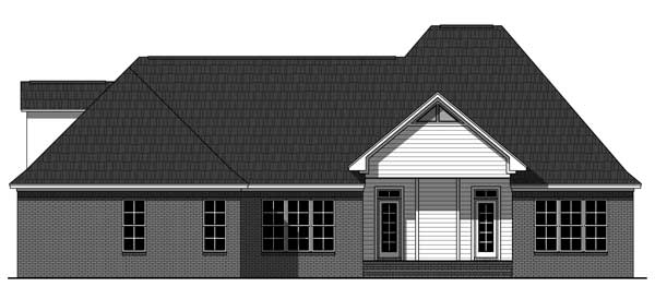 Home Plan Rear Elevation of this 3-Bedroom,2408 Sq Ft Plan -141-1039