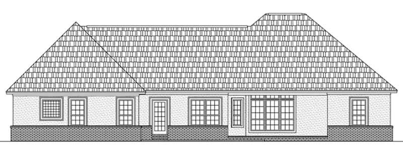 Home Plan Rear Elevation of this 3-Bedroom,1992 Sq Ft Plan -141-1044