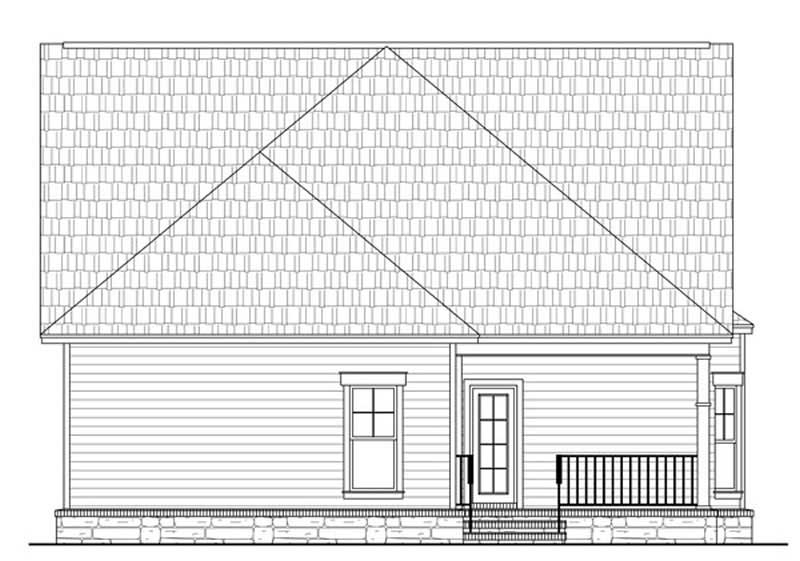 Home Plan Rear Elevation of this 3-Bedroom,2789 Sq Ft Plan -141-1047