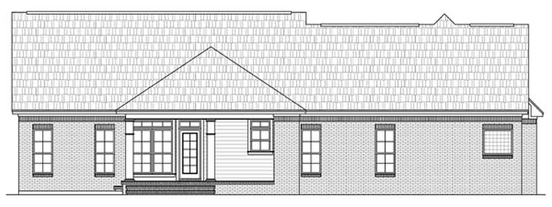Home Plan Rear Elevation of this 3-Bedroom,2021 Sq Ft Plan -141-1048