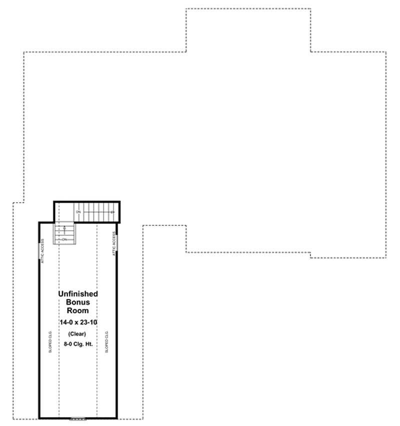 Floor Plan Second Story of Country Plan #141-1048