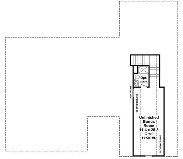 Floor Plan Second Story of Country Plan #141-1057
