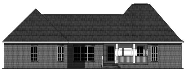 Home Plan Rear Elevation of this 3-Bedroom,3499 Sq Ft Plan -141-1058