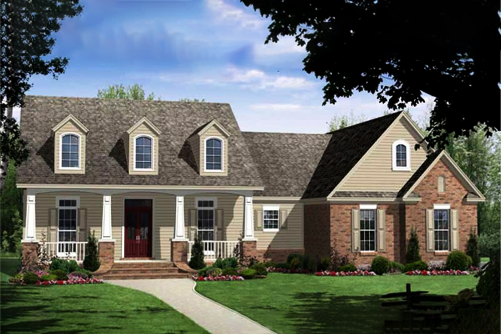 Country home plan (ThePlanCollection: House Plan #141-1060)
