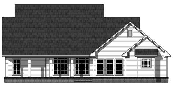 Home Plan Rear Elevation of this 3-Bedroom,2150 Sq Ft Plan -141-1065