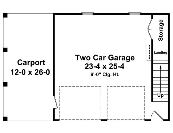 Floor Plan First Story of Garage w/Apartments Plan #141-1068