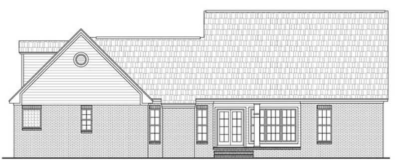 Home Plan Rear Elevation of this 4-Bedroom,2516 Sq Ft Plan -141-1073