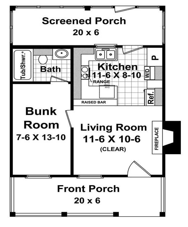 Floor Plan First Story of Country Plan #141-1076