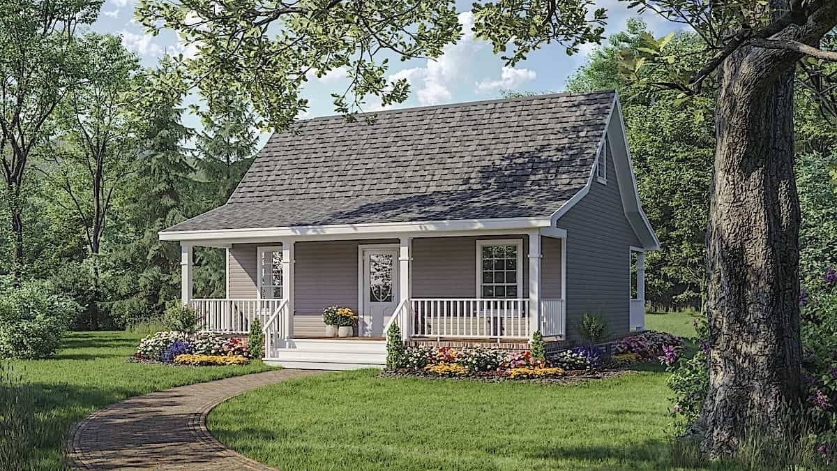 Country style home (ThePlanCollection: Plan #141-1078)