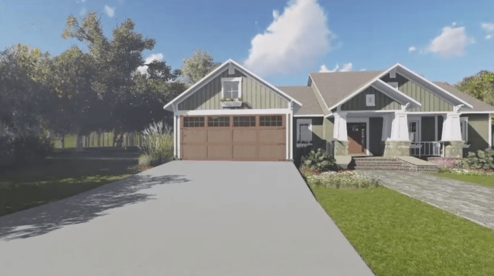 Front View of this 3-Bedroom, 1604 Sq Ft Plan - 141-1081
