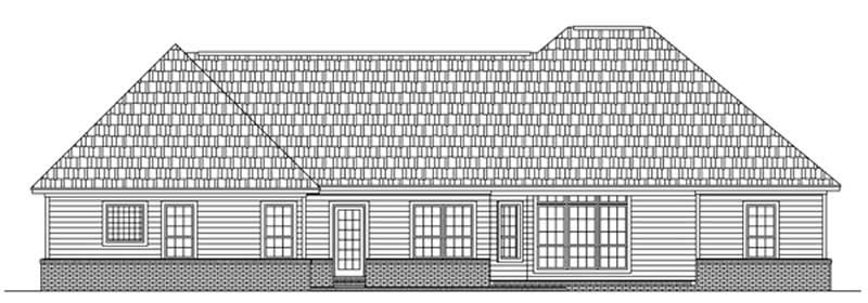 Home Plan Rear Elevation of this 3-Bedroom,1992 Sq Ft Plan -141-1085