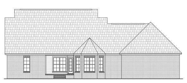 Home Plan Rear Elevation of this 3-Bedroom,1624 Sq Ft Plan -141-1088