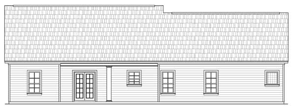 Home Plan Rear Elevation of this 3-Bedroom,1752 Sq Ft Plan -141-1089