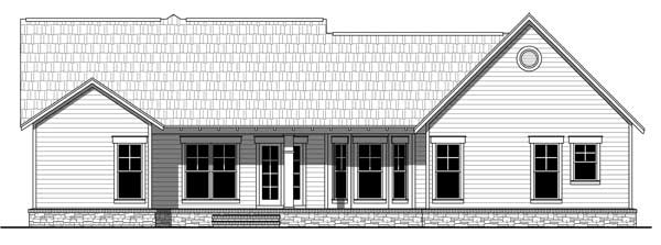 Home Plan Rear Elevation of this 3-Bedroom,1619 Sq Ft Plan -141-1096
