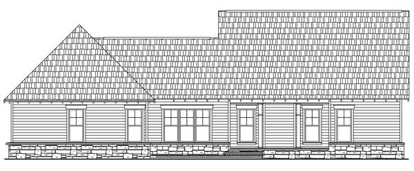 Home Plan Rear Elevation of this 3-Bedroom,2108 Sq Ft Plan -141-1103