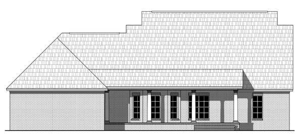 Home Plan Rear Elevation of this 3-Bedroom,1934 Sq Ft Plan -141-1105