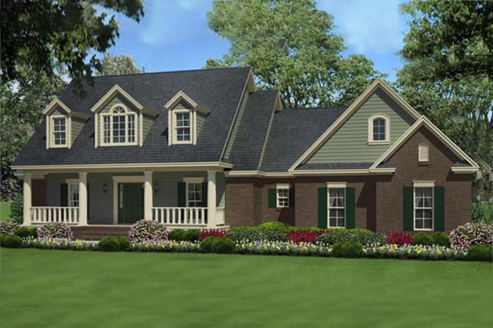 Country home plan (ThePlanCollection: House Plan #141-1105)