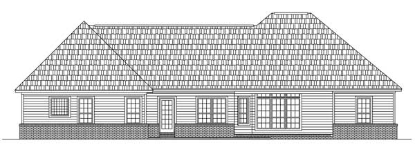 Home Plan Rear Elevation of this 3-Bedroom,1955 Sq Ft Plan -141-1106