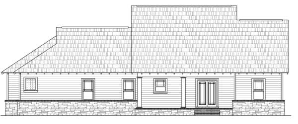 Home Plan Rear Elevation of this 3-Bedroom,1924 Sq Ft Plan -141-1108