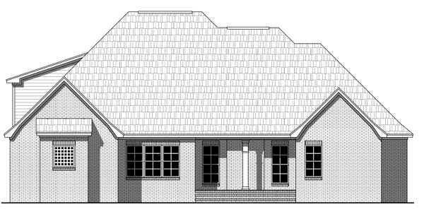 Home Plan Rear Elevation of this 4-Bedroom,2203 Sq Ft Plan -141-1109