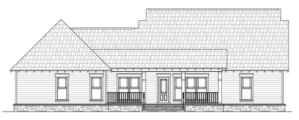 Home Plan Rear Elevation of this 3-Bedroom,1919 Sq Ft Plan -141-1114