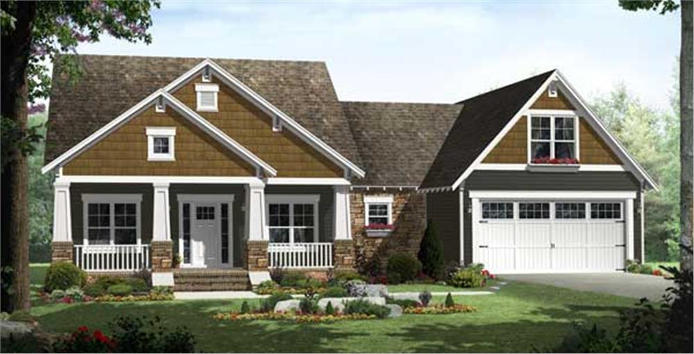 Home Plan Front Elevation of this 3-Bedroom,1816 Sq Ft Plan -141-1115