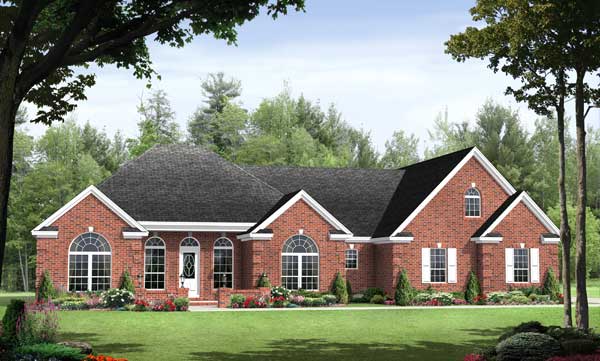 This is a computer rendering of these Traditional Homeplans.