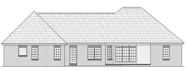 Home Plan Rear Elevation of this 3-Bedroom,1955 Sq Ft Plan -141-1116
