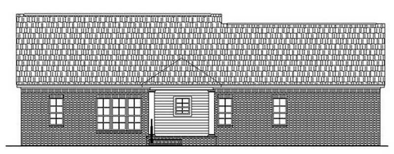 Home Plan Rear Elevation of this 3-Bedroom,1802 Sq Ft Plan -141-1119