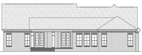 Home Plan Rear Elevation of this 3-Bedroom,2401 Sq Ft Plan -141-1124