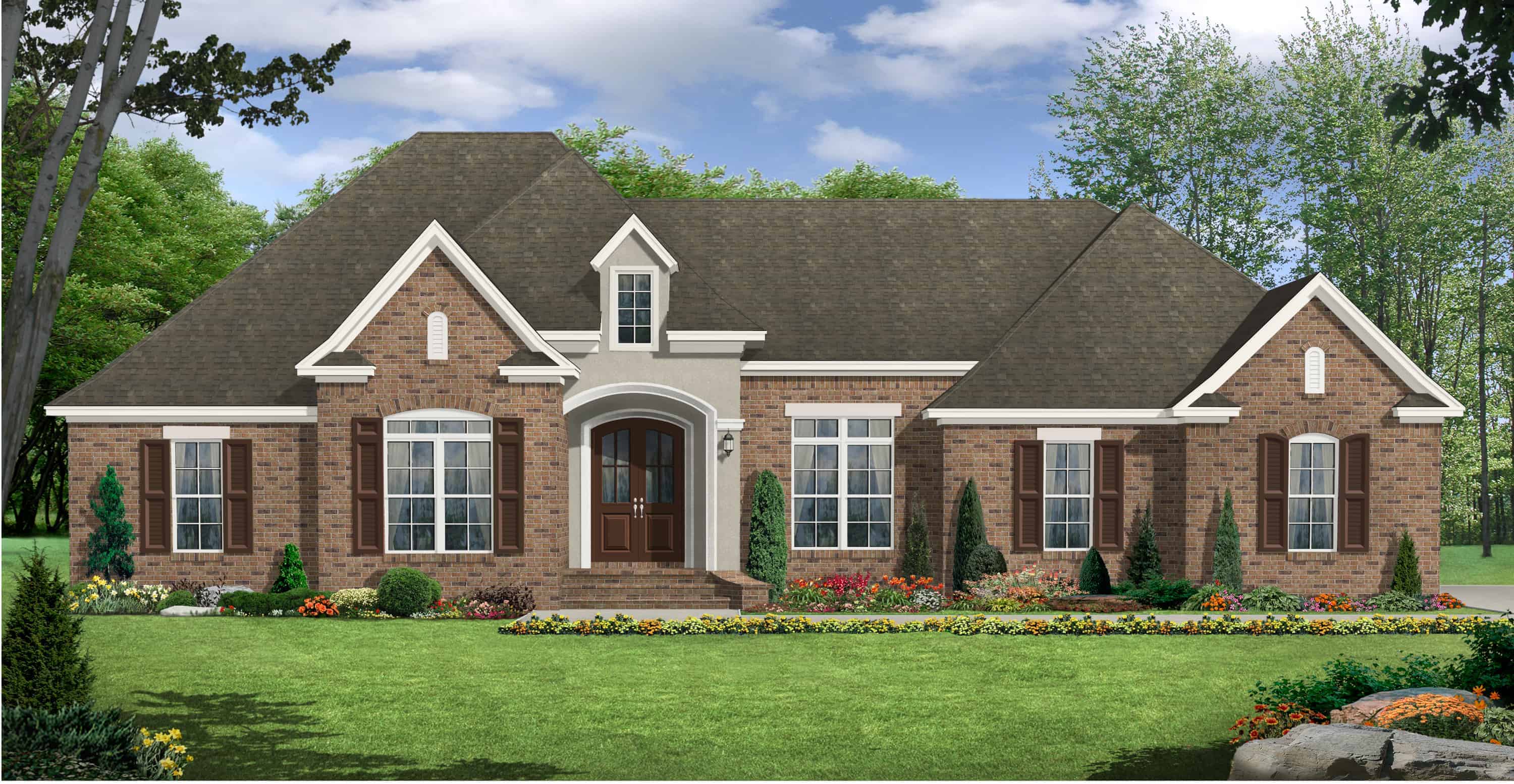 Front View of this 3-Bedroom, 2369 Sq Ft Plan - 141-1126