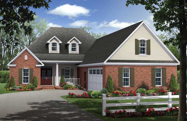 This set of European Houseplans boasts a glorious front elevation.