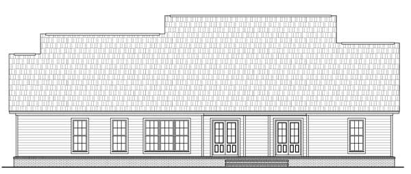 Home Plan Rear Elevation of this 4-Bedroom,2204 Sq Ft Plan -141-1131